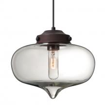  J-MIRACL-BR-L - Besa Mira Pendant For Multiport Canopy Bronze Clear 1x60W T10, 15Ft. Cord