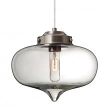  J-MIRACL-SN-L - Besa Mira Pendant For Multiport Canopy Satin Nickel Clear 1x60W T10, 15Ft. Cord