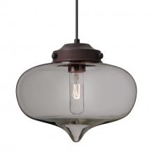  J-MIRASM-BR-L - Besa Mira Pendant For Multiport Canopy Bronze Smoke 1x60W T10, 15Ft. Cord