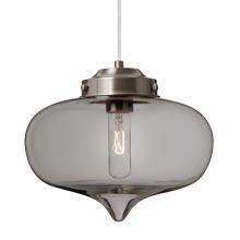  J-MIRASM-SN-L - Besa Mira Pendant For Multiport Canopy Satin Nickel Smoke 1x60W T10, 15Ft. Cord