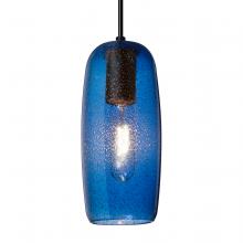  J-PINOT9BL-BK-L - Besa, Pinot 9 Cord Pendant for Mulitport Canopy, Blue Bubble, Black FInish 1x60W Inca