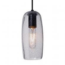  J-PINOT9CL-BK-L - Besa, Pinot 9 Cord Pendant for Mulitport Canopy, Clear Bubble, Black FInish 1x60W Inc