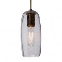  J-PINOT9CL-BR-L - Besa, Pinot 9 Cord Pendant for Mulitport Canopy, Clear Bubble, Bronze FInish 1x60W In