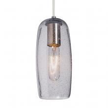  J-PINOT9CL-SN-L - Besa, Pinot 9 Cord Pendant for Mulitport Canopy, Clear Bubble, Satin Nickel FInish 1x