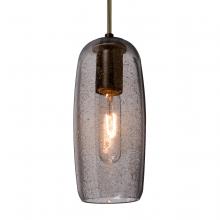  J-PINOT9SM-BR-L - Besa, Pinot 9 Cord Pendant for Mulitport Canopy, Smoke Bubble, Bronze FInish 1x60W In