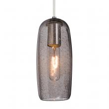  J-PINOT9SM-SN-L - Besa, Pinot 9 Cord Pendant for Mulitport Canopy, Smoke Bubble, Satin Nickel FInish 1x