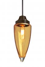  J-SULUAM-EDIL-BR - Besa, Sulu Cord Pendant For Multiport Canopy, Amber Bubble, Bronze Finish, 1x4W LED F