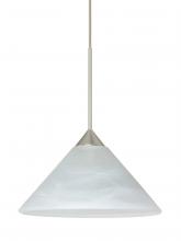  RXP-117652-LED-SN-L - Besa Pendant Kona Satin Nickel Marble 1x5W LED, 15Ft. Cord