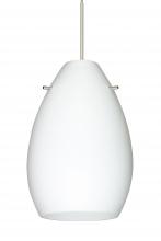  RXP-171307-LED-SN - Besa Pendant Pera 6 Satin Nickel Opal Matte 1x5W LED