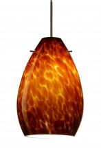  RXP-171318-LED-BR - Besa Pendant Pera 6 Bronze Amber Cloud 1x5W LED