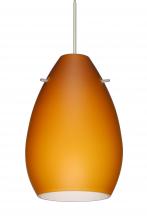  RXP-171380-LED-SN - Besa Pendant Pera 6 Satin Nickel Amber Matte 1x5W LED