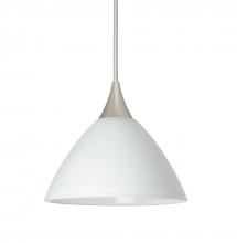  RXP-174307-LED-SN-L - Besa Pendant Domi Satin Nickel White 1x5W LED, 15Ft. Cord