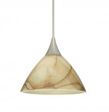  RXP-174383-LED-SN-L - Besa Pendant Domi Satin Nickel Mocha 1x5W LED, 15Ft. Cord