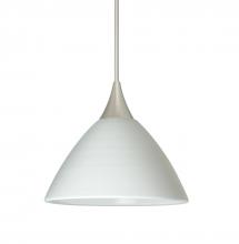  RXP-1743KR-LED-SN-L - Besa Pendant Domi Satin Nickel Chalk 1x5W LED, 15Ft. Cord