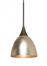  RXP-1758GF-LED-BR-L - Besa Divi Pendant, Gold Foil, Bronze, 1x9W LED, 15Ft. Cord