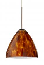  RXP-177918-BR-L - Besa Pendant Mia Bronze Amber Cloud 1x50W Halogen, 15Ft. Cord