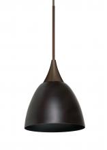  RXP-1858MB-LED-BR-L - Besa Divi Pendant, Metal Bronze, Bronze, 1x9W LED, 15Ft. Cord