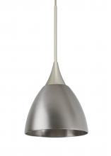  RXP-1858MN-LED-SN-L - Besa Divi Pendant, Metal Satin Nickel, Satin Nickel, 1x9W LED, 15Ft. Cord