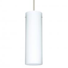  RXP-493007-LED-SN - Besa Copa Pendant, Opal Matte, Satin Nickel, 1x5W LED