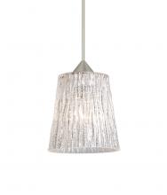  RXP-5125GL-LED-SN - Besa Pendant Nico 4 Satin Nickel Stone Glitter 1x5W LED