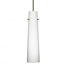  RXP-567407-BR-277-DIM010 - Besa Camino Pendant Bronze Opal Matte 1x50W Halogen, 277V, 0-10V Dimming