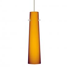  RXP-567480-SN-277-DIM010 - Besa Camino Pendant Satin Nickel Amber Matte 1x50W Halogen, 277V, 0-10V Dimming