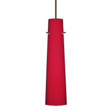  RXP-5674RM-BR-277-DIM010 - Besa Camino Pendant Bronze Ruby Matte 1x50W Halogen, 277V, 0-10V Dimming