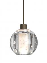  RXP-BOCA5BB-LED-BR - Besa, Boca 5 Cord Pendant, Clear Bubble, Bronze Finish, 1x3W LED