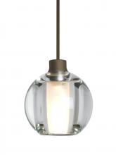  RXP-BOCA5CL-LED-BR - Besa, Boca 5 Cord Pendant, Clear, Bronze Finish, 1x3W LED