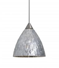  RXP-EVESS-LED-SN - Besa, Eve Cord Pendant, Stone Silver Foil, Satin Nickel Finish, 1x5W LED