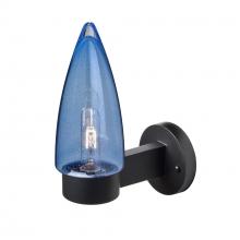  SULUBL-WALL-BK - Sulu Outdoor Sconce, Blue Bubble, Black Finish, 1x60W Medium Base