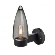  SULUSM-WALL-BK - Sulu Outdoor Sconce, Smoke Bubble, Black Finish, 1x60W Medium Base