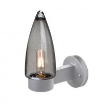  SULUSM-WALL-SL - Sulu Outdoor Sconce, Smoke Bubble, Silver Finish, 1x60W Medium Base