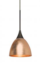  X-1758CF-LED-BR - Besa Divi Pendant, Copper Foil, Bronze, 1x9W LED