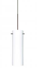  X-493007-LED-BR-L - Besa Copa Pendant for Multiport Canopy, Opal Matte, Bronze, 1x5W LED, 15Ft. Cord