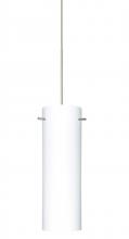  X-493007-LED-SN-L - Besa Copa Pendant for Multiport Canopy, Opal Matte, Satin Nickel, 1x5W LED, 15Ft. Cord