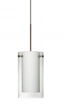  X-C44007-BR - Besa Pendant For Multiport Canopy Pahu 4 Bronze Clear/Opal 1x35W Halogen