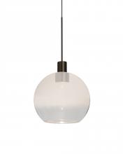  X-NEWTON6WC-LED-BR - Besa, Newton 6 Cord Pendant for Multiport Canopy, Milky White/Clear, Bronze Finish, 1