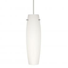  XP-412107-LED-SN - Besa Tu Tu Pendant, Opal Matte, Satin Nickel, 1x5W LED