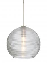  XP-461500-LED-SN-L - Besa Pendant Kristall 6 Satin Nickel Clear 1x5W LED, 15Ft. Cord