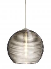  XP-461502-LED-SN-L - Besa Pendant Kristall 6 Satin Nickel Smoke 1x5W LED, 15Ft. Cord