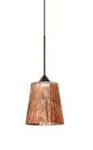  XP-5125CF-BR - Besa Pendant Nico 4 Bronze Stone Copper Foil 1x35W Halogen