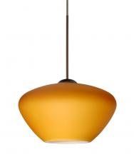  XP-541080-LED-BR-L - Besa Pendant Peri Bronze Amber Matte 1x5W LED, 15Ft. Cord