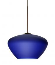  XP-541087-LED-BR-L - Besa Pendant Peri Bronze Blue Matte 1x5W LED, 15Ft. Cord