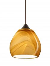  XP-5605HN-LED-BR-L - Besa Pendant Tay Tay Bronze Honey 1x5W LED, 15Ft. Cord