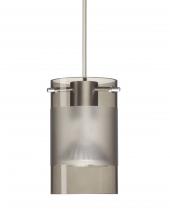  XP-6524ES-LED-SN-L - Besa Pendant Scope Satin Nickel Smoke/Frost 1x5W LED, 15Ft. Cord