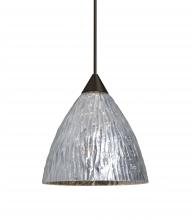  XP-EVESS-BR-L - Besa, Eve Cord Pendant, Stone Silver Foil, Bronze Finish, 1x50W Halogen, 15Ft. Cord