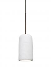  XP-GLIDEWH-LED-BR-L - Besa Glide Cord Pendant, White, Bronze Finish, 1x2W LED, 15Ft. Cord