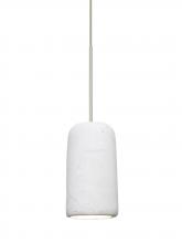  XP-GLIDEWH-LED-SN-L - Besa Glide Cord Pendant, White, Satin Nickel Finish, 1x2W LED, 15Ft. Cord