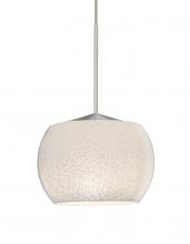  XP-KENOWH-LED-SN - Besa, Keno Cord Pendant, White Sand, Satin Nickel Finish, 1x3W LED